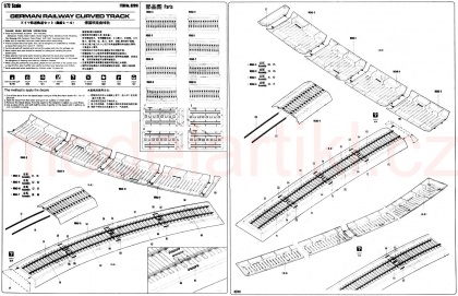 German Railway Curved Track, 1:72, 008/82910