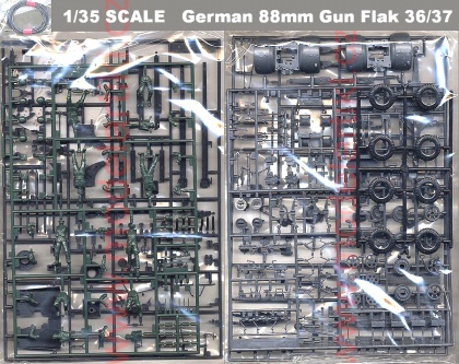 German 88mm Gun Flak 36/37, 1:35, 001/35017