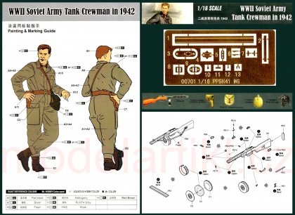 WWII Soviet Army Tank Crewman In 1942, 1:16, 005/00701