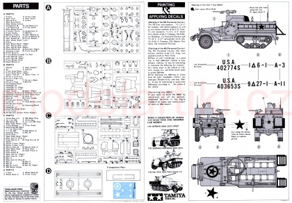 U.S.Armoured Personnel Carrier M3A2 Half Track, 1:35, 001/35070