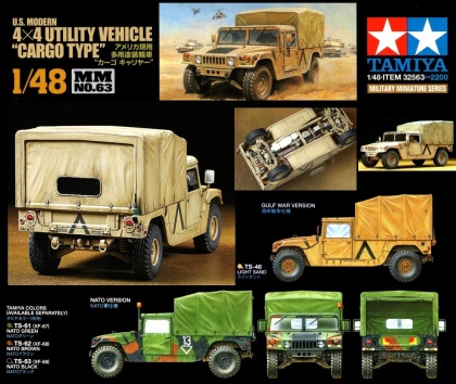 U.S. Modern 4x4 Utility Vehicle, Cargo Type Humvee, 1:48, 001/32563