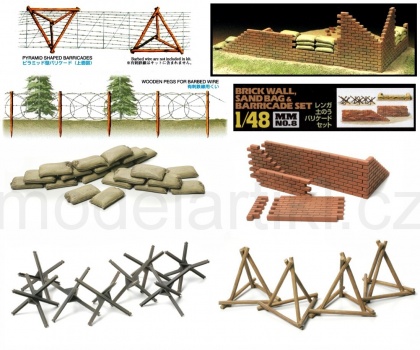 Brick Wall/Sand Bag/Barricade, 1:48, 001/32508