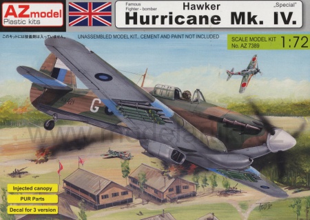 Hawker Hurricane Mk.IV/w Rockets, 1:72, 052/AZ7389