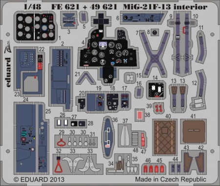 MiG-21F-13 interior S.A. ZOOM (1:48 Trumpeter), 1:48, 003/FE621