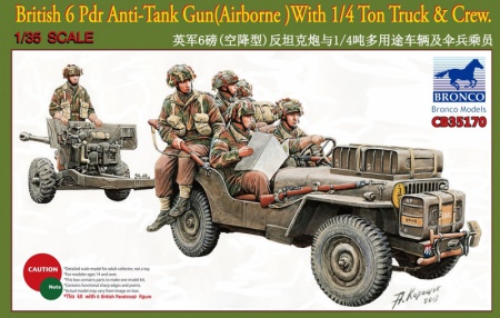 6 Pdr Anti-Tank Gun (Airborne) With 1/4 Ton Truck & Crew, 1:35, 062/CB35170
