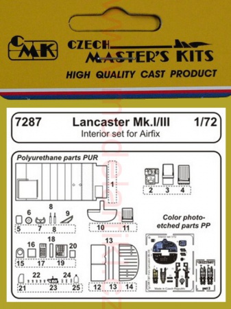Avro Lancaster Mk.I/III – Interior set for Airfix, 1:72, 046/7287
