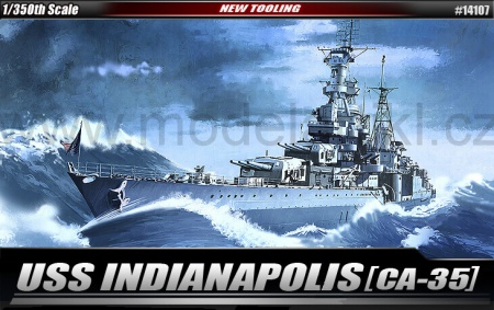 U.S.S. CA-35 Indianapolis, 1:350, 002/14107