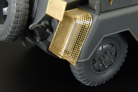 Sd.Kfz.232 exhaust shroud mesh and silencer (Tamiya), 1:48, 039/HLX48337