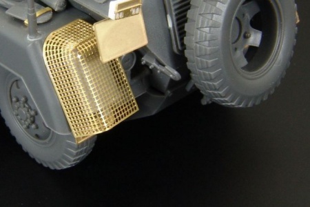 Sd.Kfz.232 exhaust shroud mesh and silencer (Tamiya), 1:48, 039/HLX48337