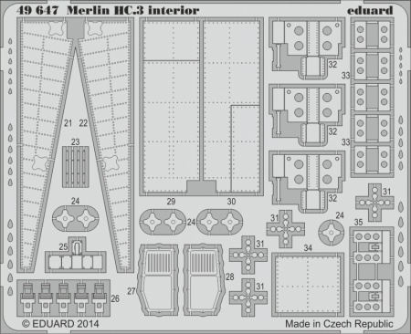 Merlin HC.3 interior S.A. (1:48 Airfix), 1:48, 003/49647
