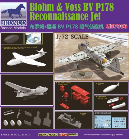 Blohm & Voss BV P.178 Reconnaissance Jet, 1:72, 062/GB7006