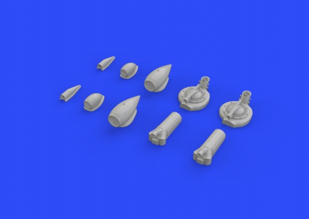 P-38F turbochargers & air intakes (1:48 Academy), 1:48, 003/648285