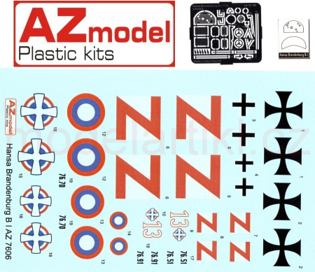 Hansa Brandenburg B.I serie 76, 1:72, 052/AZ7606