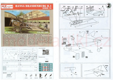 Hansa Brandenburg B.I serie 76, 1:72, 052/AZ7606