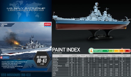 USS Missouri BB-63, 1:400, 002/14401