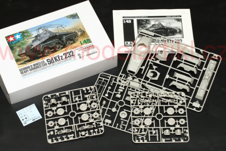 TAM32574 1:48 Tamiya Sd.Kfz.232 German 8-Wheeled Heavy Armored Car - Sprue  Brothers Models LLC