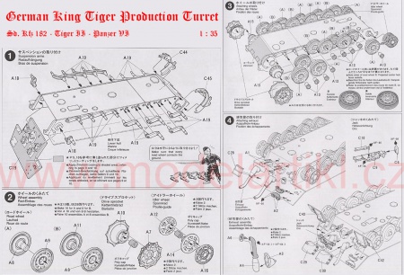 King Tiger Production Turret, 1:35, 001/35164