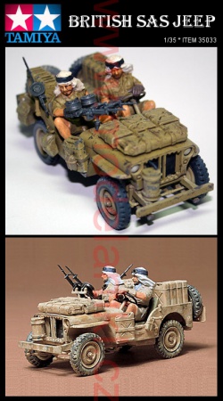 British Special Air Service Jeep, 1:35, 001/35033
