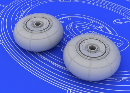 Bf 110G wheels (1:72 Eduard), 1:72, 003/672013