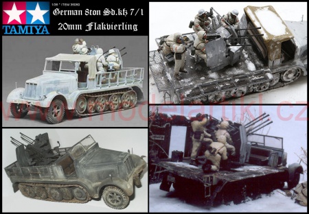German 8ton Semi Track Sd.kfz 7/1 - 20mm Flakvierling, 1:35, 001/35050